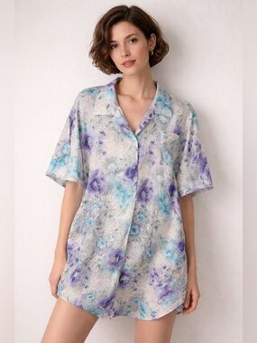 Christian Dior Floral Button-Down Blouse